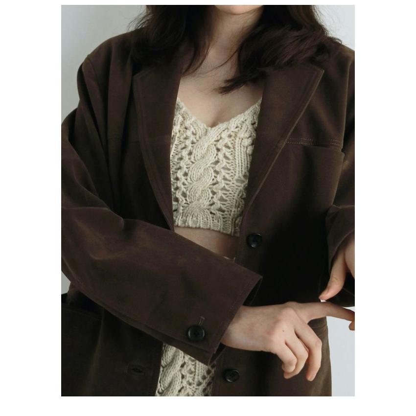 完売品【aere アエレ】eco suede half coat anuke アンヌーク 2025FallWinter アウター Eco Suede Jacket 10