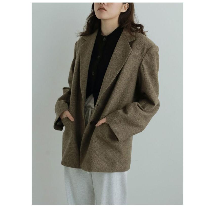 anuke アンヌーク Oversize Double Jacket ブラウン anuke（アンヌーク）の「anuke Oversize Double Jacket オーバーサイズ