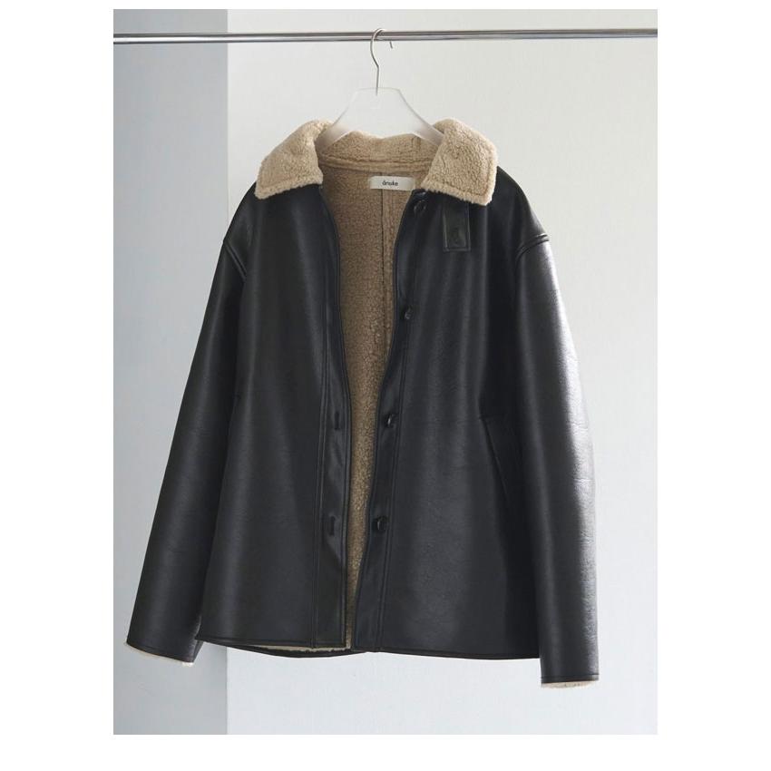 PRE SALE30%OFF アンヌーク anuke 2025FallWinter アウター Boa Flight Jacket ボアフライトジャケット ショート丈 長袖 エコレザー 25秋冬 62520203