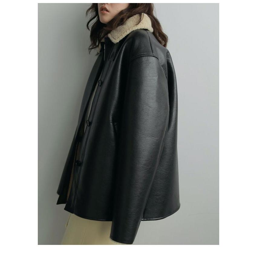 PRE SALE30%OFF アンヌーク anuke 2025FallWinter アウター Boa Flight Jacket ボアフライトジャケット ショート丈 長袖 エコレザー 25秋冬 62520203