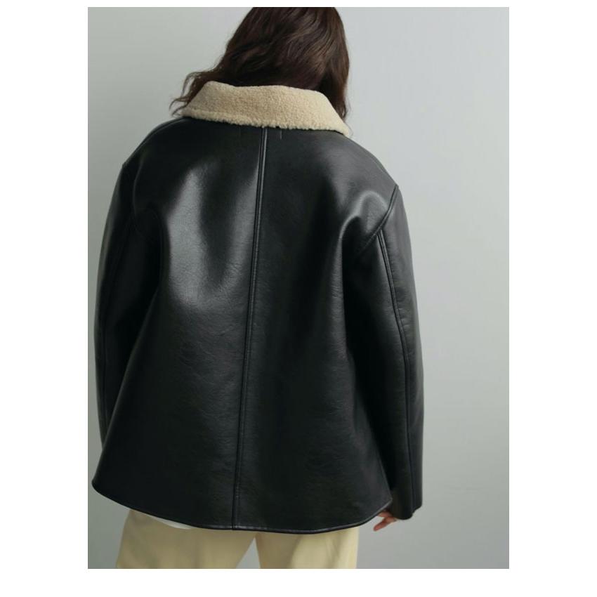 PRE SALE30%OFF アンヌーク anuke 2025FallWinter アウター Boa Flight Jacket ボアフライトジャケット ショート丈 長袖 エコレザー 25秋冬 62520203