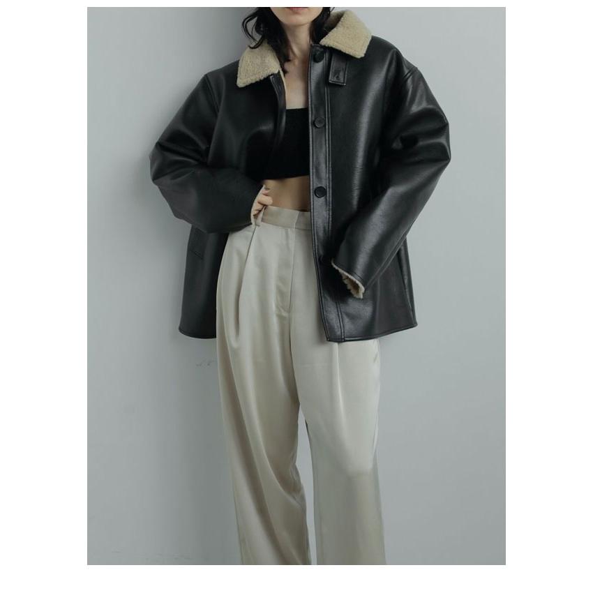 PRE SALE30%OFF アンヌーク anuke 2025FallWinter アウター Boa Flight Jacket ボアフライトジャケット ショート丈 長袖 エコレザー 25秋冬 62520203