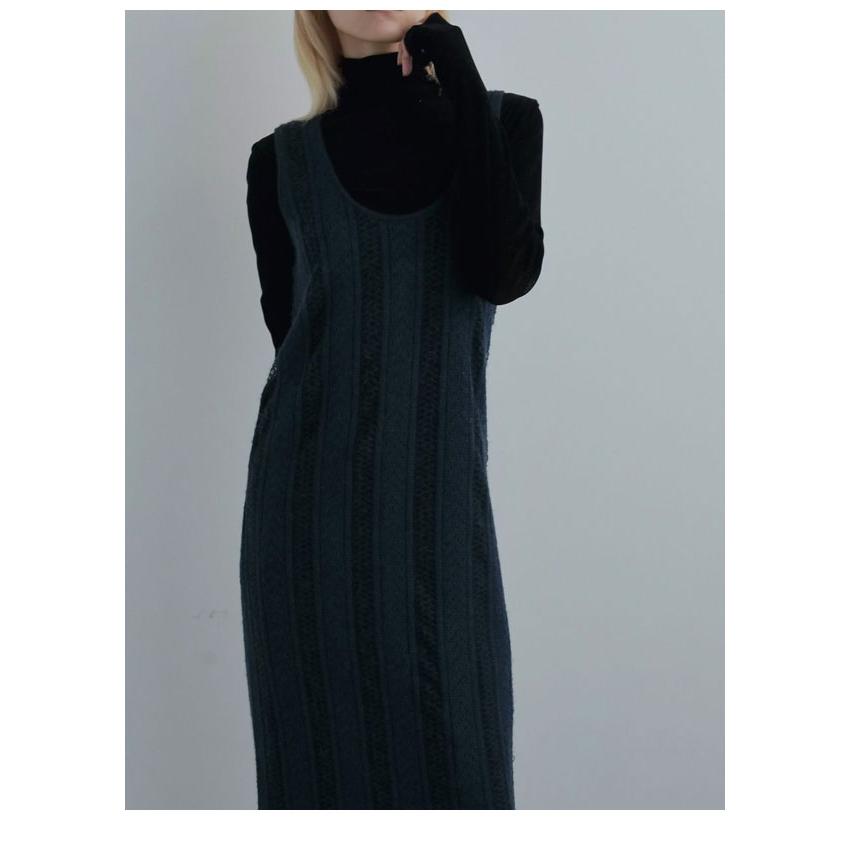 anuke（アンヌーク） anuke 2025FallWinter ワンピース Sheer Uneck