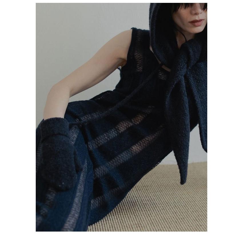 anuke（アンヌーク） anuke 2025FallWinter ワンピース Sheer Uneck