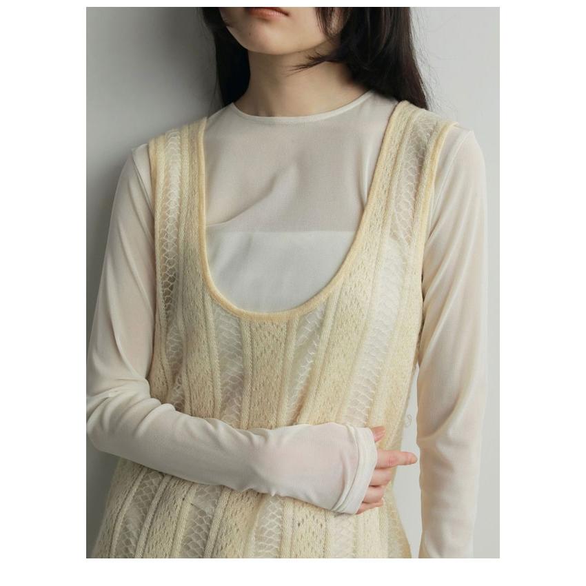 anuke アンヌーク 2025FallWinter ワンピース Sheer Uneck Onepiece