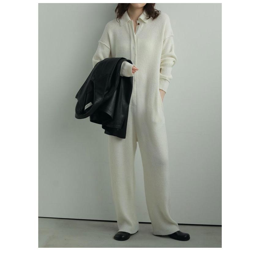 ミッシングポリネシア新品オールインワン　アレミティ anuke（アンヌーク） anuke 2025FallWinter オールインワン Knit Easy