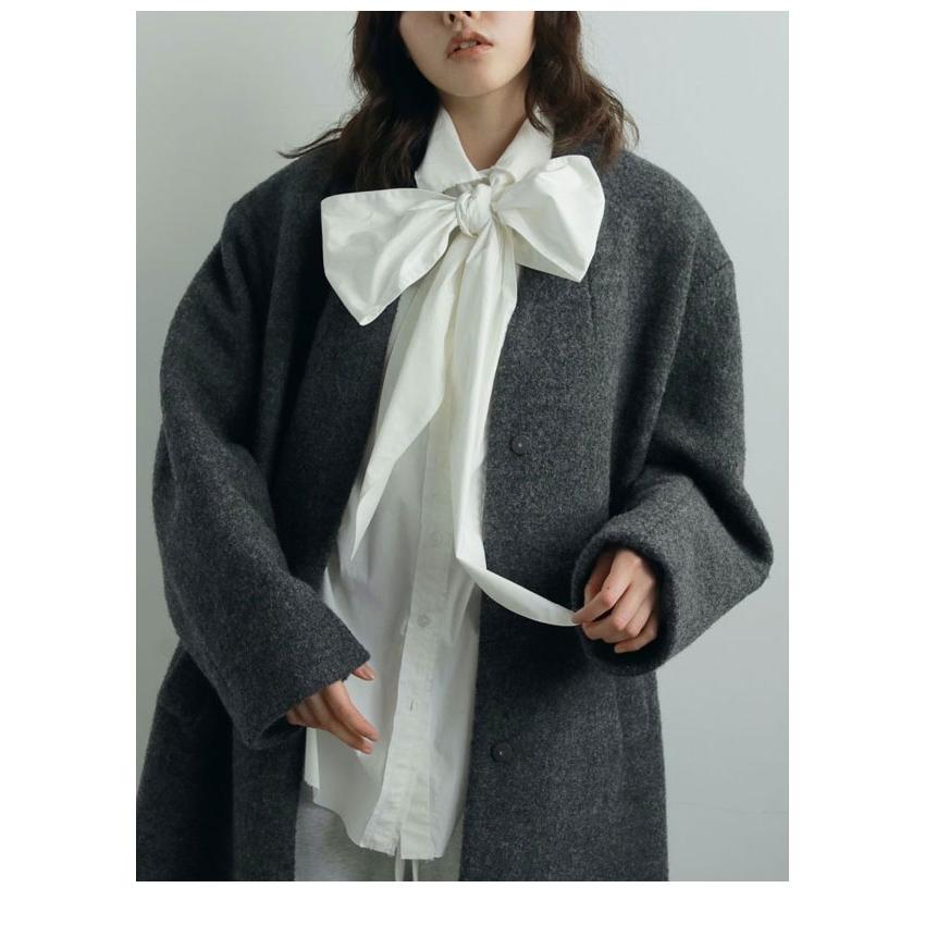 ★新品★ anuke アンヌークVolume Ribbon Shirts anuke（アンヌーク） WINTER SALE40%OFF anuke 2025FallWinter