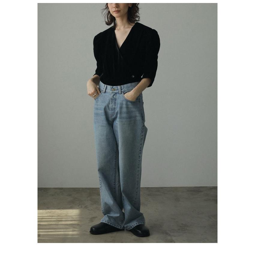 タグ＆封筒付き anuke アンヌーク Gather Velour Blouse anuke