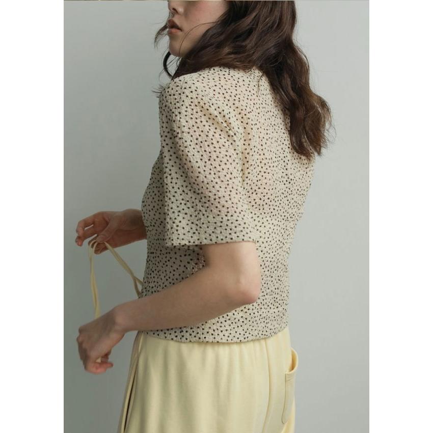 anuke（アンヌーク） anuke 2025FallWinter トップス Vneck Dot Blouse