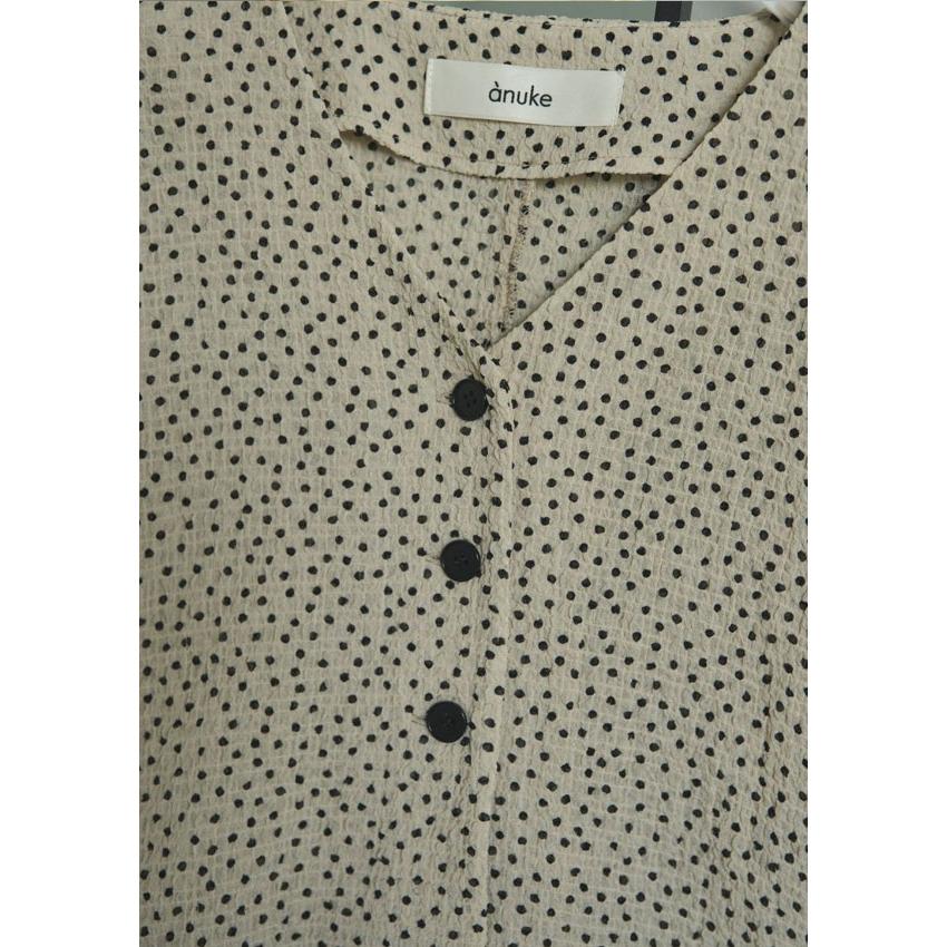 anuke/Vneck Dot Blouse 半袖 ànuke online store（アンヌーク） / Vneck Dot BlouseVneck Dot