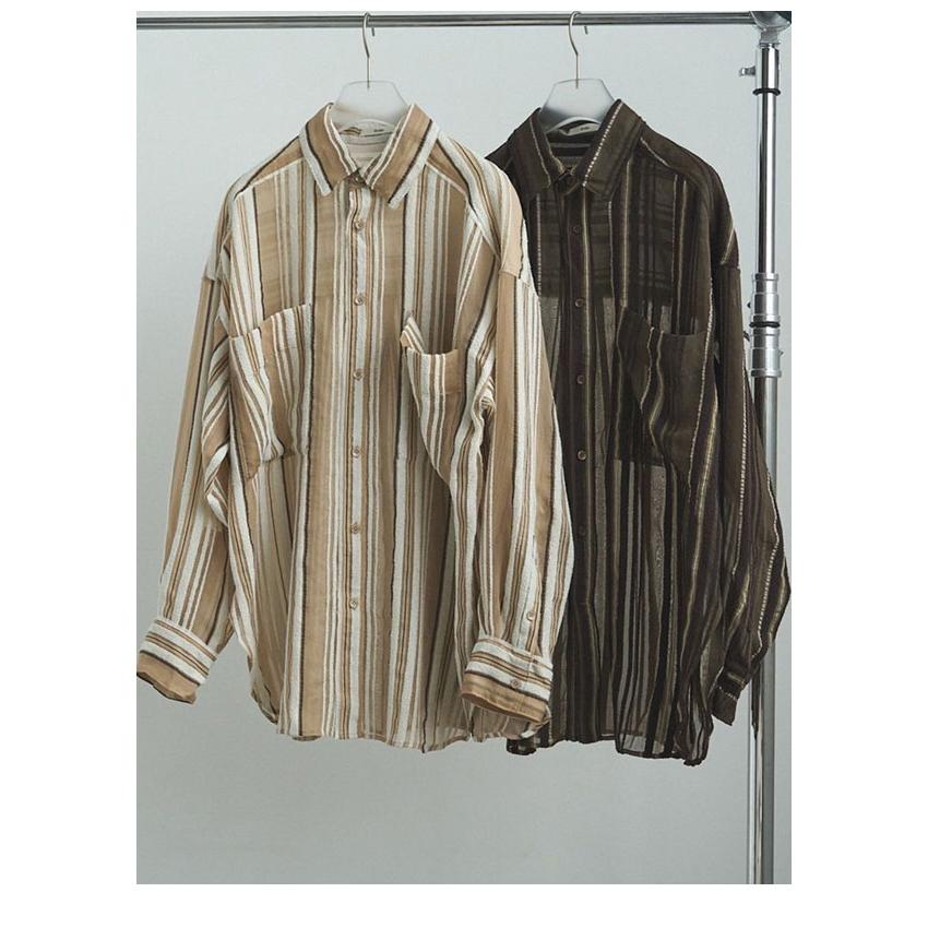 ストライプ柄 長袖Tシャツ　アンヌーク 楽天市場】【即納】 アンヌーク anuke トップス Reversible Long T