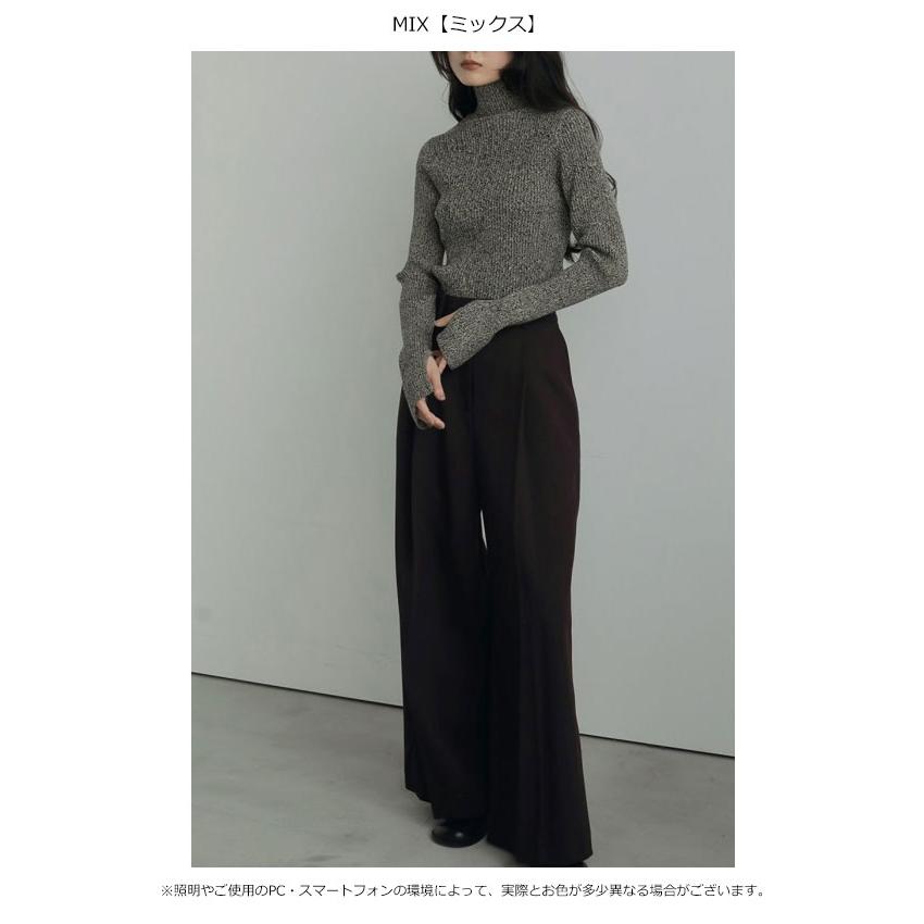 今季新品アンヌークanuke2024FallWinter タートルネックブラック anuke（アンヌーク） anuke 2025FallWinter トップス Slit Turtle Knit