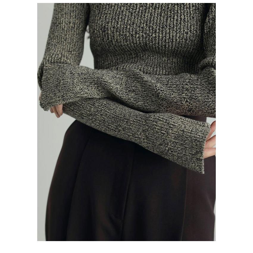 今季新品アンヌークanuke2024FallWinter タートルネックブラック anuke（アンヌーク） anuke 2025FallWinter トップス Slit Turtle Knit