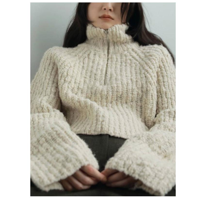 anuke（アンヌーク） anuke 2025FallWinter トップス Short Zip Knit