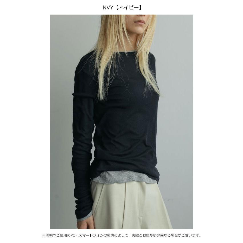 anuke アンヌーク レイヤードシアーロングTシャツ ネイビー anuke（アンヌーク） WINTER SALE40%OFF anuke 2025FallWinter