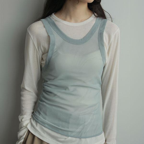 anuke（アンヌーク） anuke 2025FallWinter トップス Tulle Tank Top