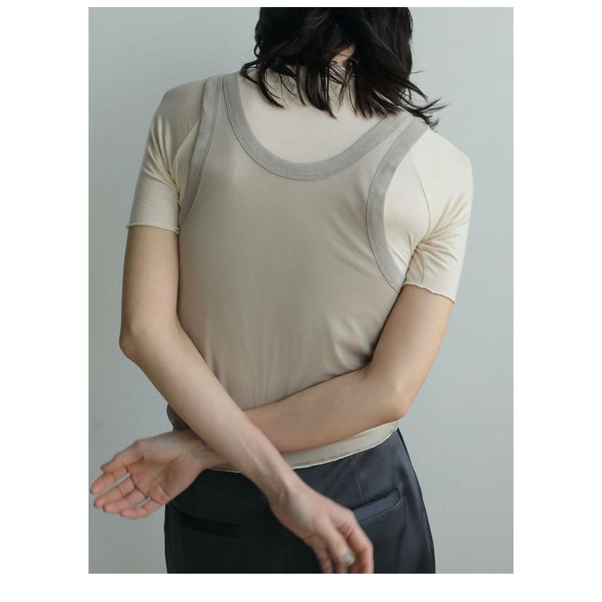 anuke（アンヌーク） anuke 2025FallWinter トップス Tulle Tank Top