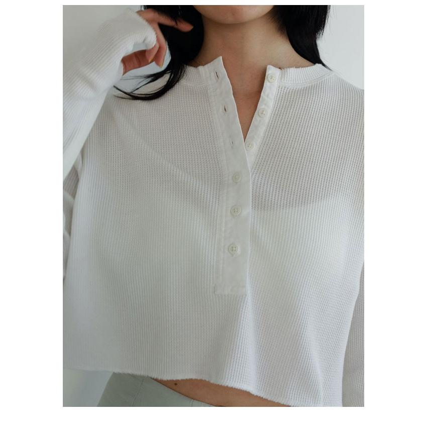 anuke アンヌーク 2025FallWinter トップス Waffle Henley Tops 9月  