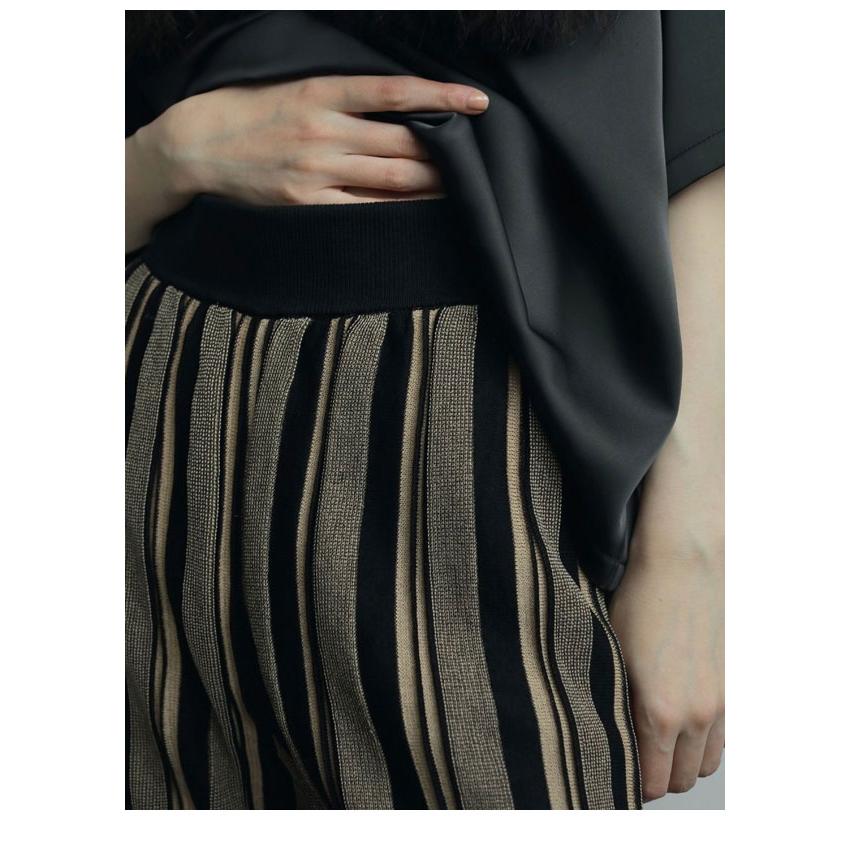 anuke アンヌーク 2025FallWinter ボトムス Stripe Knit Pants