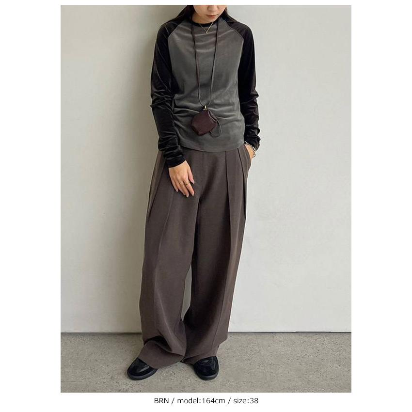 anuke（アンヌーク） anuke 2026Prefall ボトムス Tuck Wide Pants