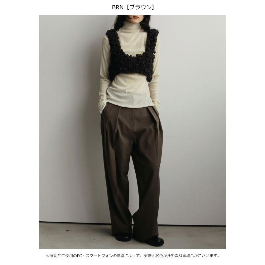 anuke（アンヌーク） anuke 2026Prefall ボトムス Tuck Wide Pants