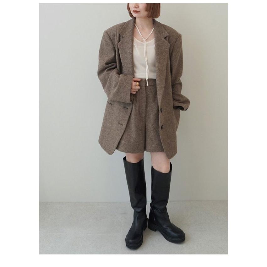 anuke Herringbone Short Pants アンヌーク ブラウン anuke