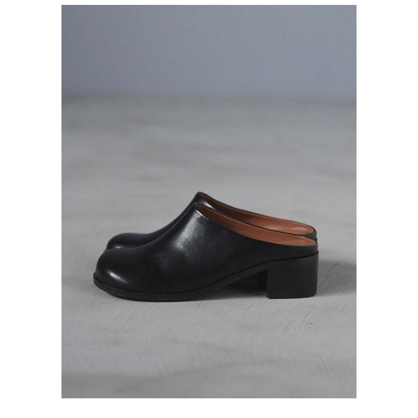ANUKE アンヌーク Ecoleather Heel Slip-ons 即納 スリッポン