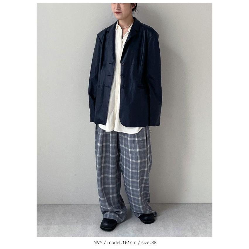 anuke ネイビー レザージャケット 38 anuke（アンヌーク） anuke 2026springsummer アウター Ecoleather