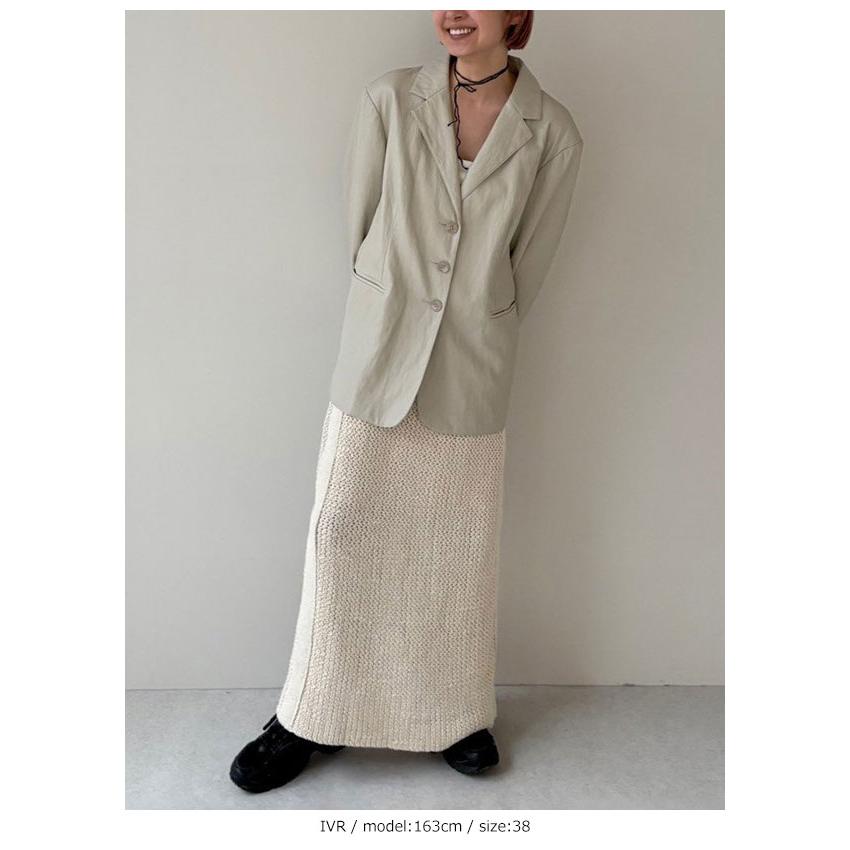 【anuke】Ecoleather Over Jacket 38 クリーム anuke（アンヌーク） ジャケット テーラードジャケット Ecoleather