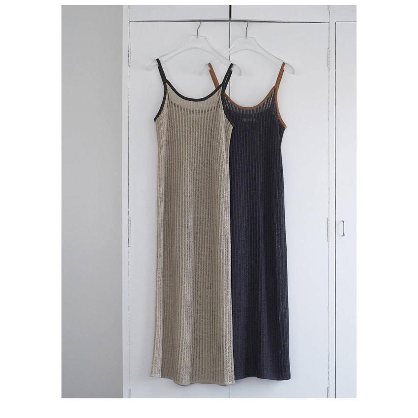 アンヌーク anuke 2026springsummer ワンピース Piping Cami Onepiece 6月上旬予約 パイピングキャミワンピース キャミソール マキシ丈 メッシュ 26春夏_10