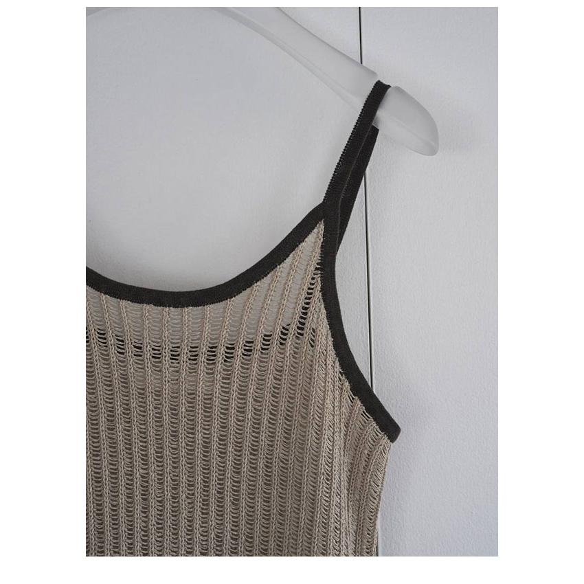 アンヌーク anuke 2026springsummer ワンピース Piping Cami Onepiece 6月上旬予約 パイピングキャミワンピース キャミソール マキシ丈 メッシュ 26春夏_11