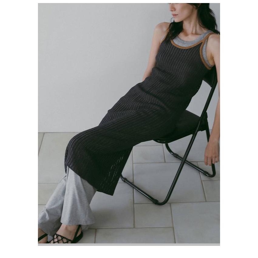 アンヌーク anuke 2026springsummer ワンピース Piping Cami Onepiece 6月上旬予約 パイピングキャミワンピース キャミソール マキシ丈 メッシュ 26春夏_6