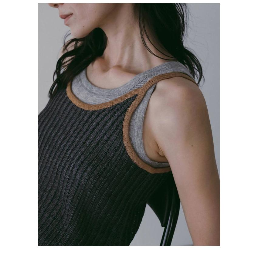 アンヌーク anuke 2026springsummer ワンピース Piping Cami Onepiece 6月上旬予約 パイピングキャミワンピース キャミソール マキシ丈 メッシュ 26春夏_8