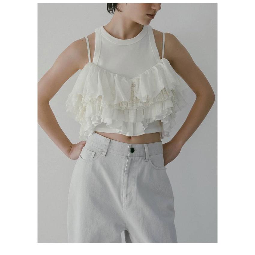 anuke（アンヌーク） anuke 2026springsummer トップス Mesh Frill