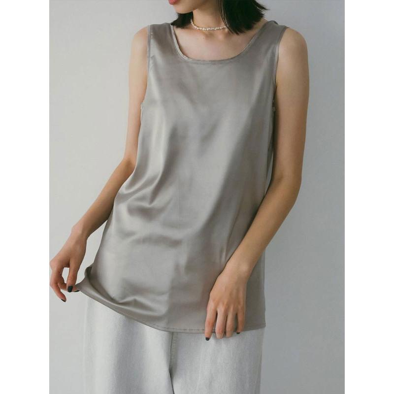 anuke（アンヌーク） anuke 2026SpringSummer トップス Satin Uneck