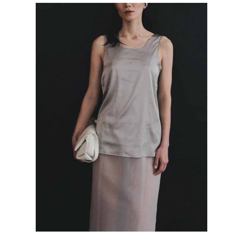 anuke（アンヌーク） anuke 2026SpringSummer トップス Satin Uneck