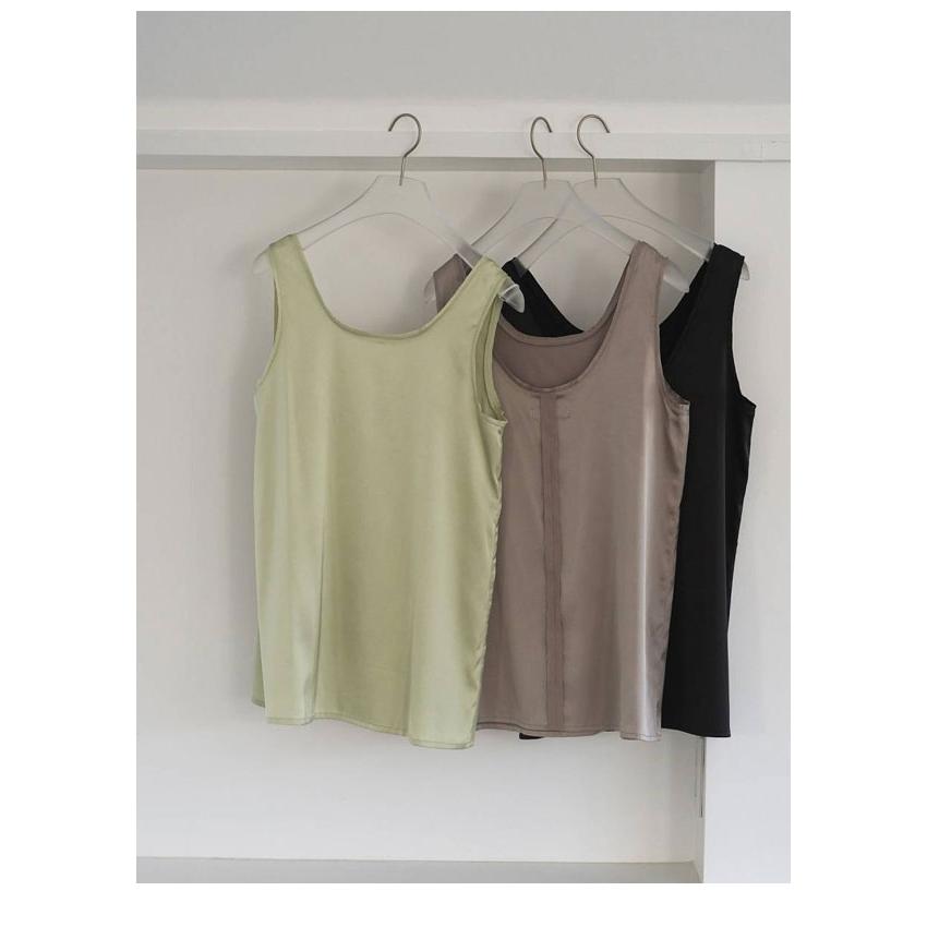 anuke（アンヌーク） anuke 2026SpringSummer トップス Satin Uneck