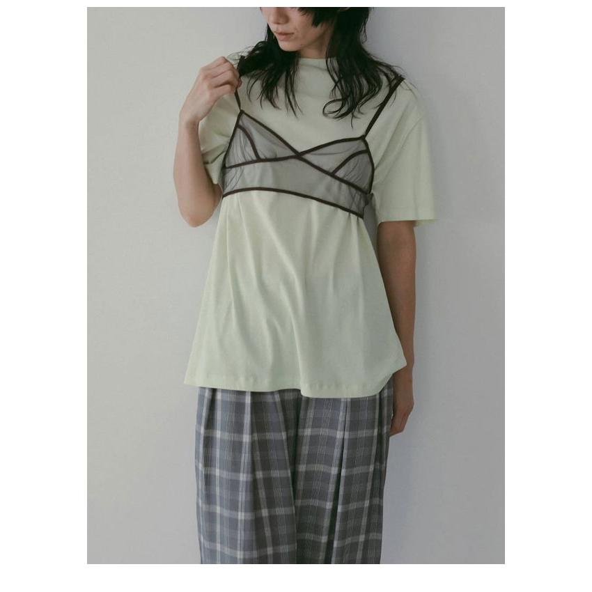 anuke（アンヌーク） anuke 2026springsummer トップス Bicolor Tulle