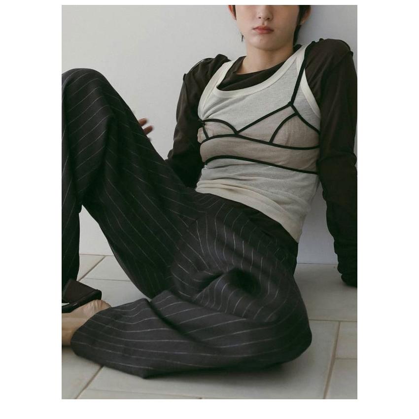 anuke（アンヌーク） anuke 2026springsummer トップス Bicolor Tulle