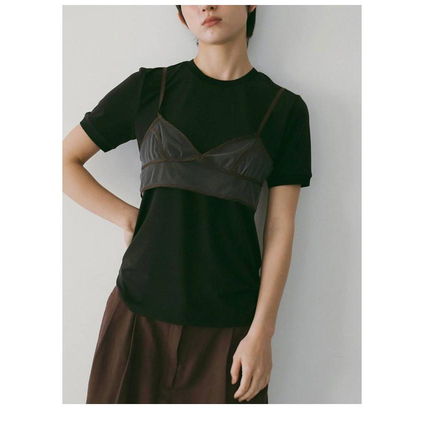 anuke（アンヌーク） anuke 2026springsummer トップス Bicolor Tulle