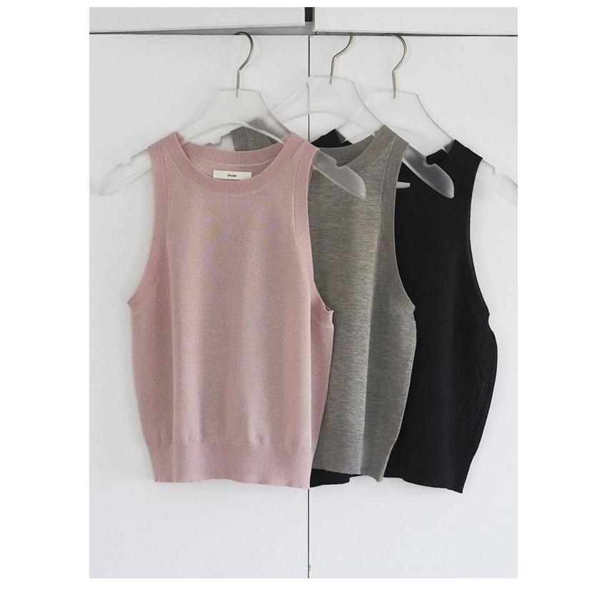 mm　まとめ買い　anuke Tanktop 2点 anuke（アンヌーク） タンクトップ ノースリーブ Short Knit Tanktop