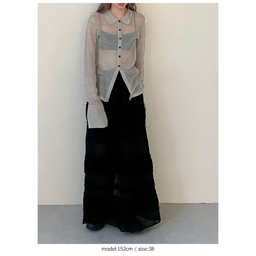 anuke（アンヌーク） anuke 2026springsummer トップス Sheerborder