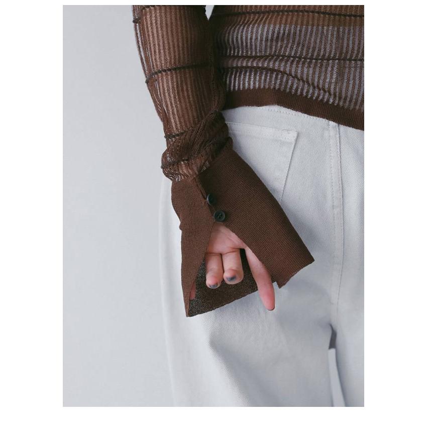 anuke（アンヌーク） anuke 2026springsummer トップス Sheerborder