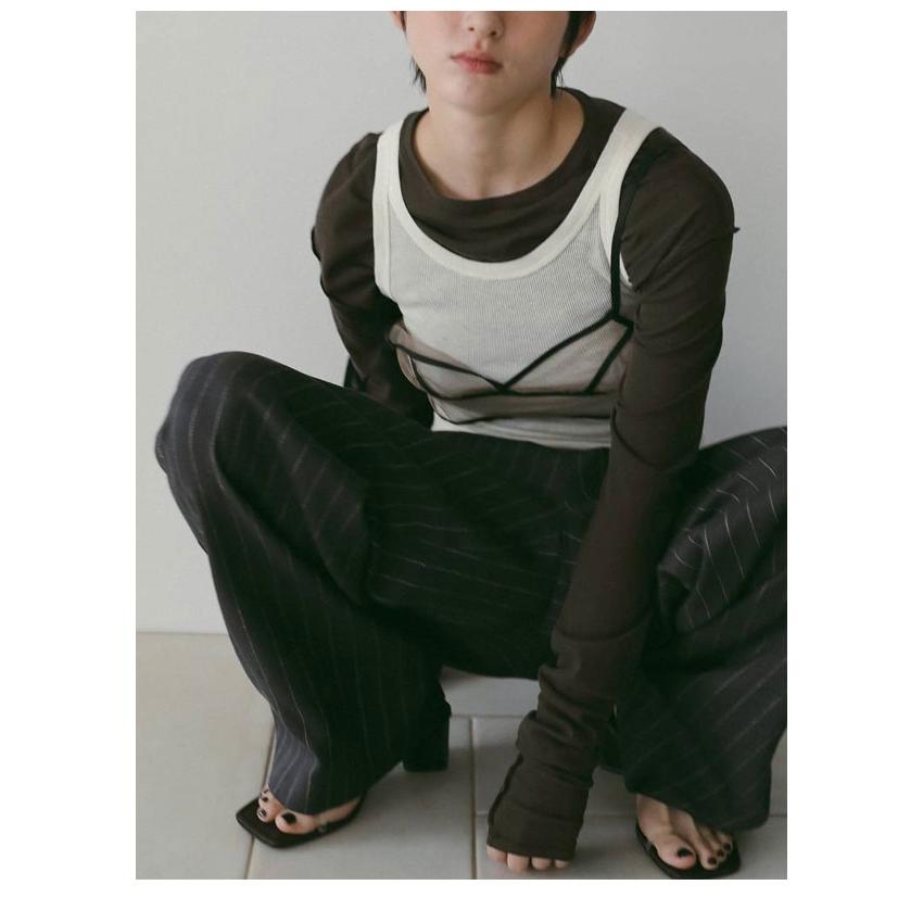 anuke（アンヌーク） anuke 2026springsummer トップス Sheer Long T