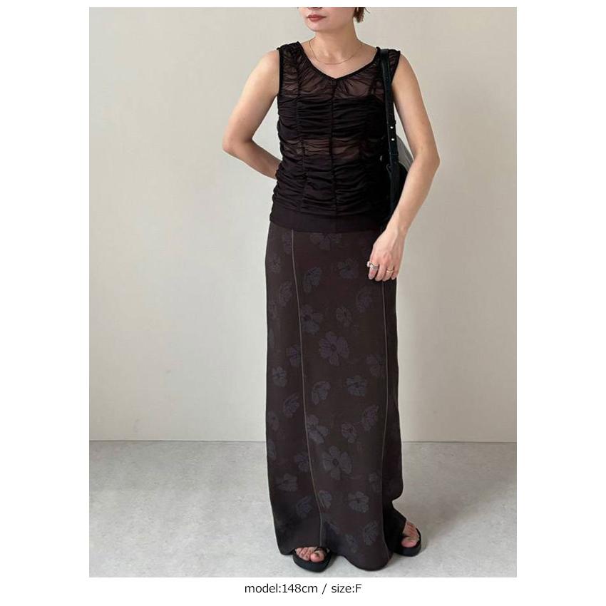 アンヌーク anuke 2026springsummer トップス Tulle Gather Tanktop チュールギャザータンクトップ ノースリーブ 26春夏 62610626_14