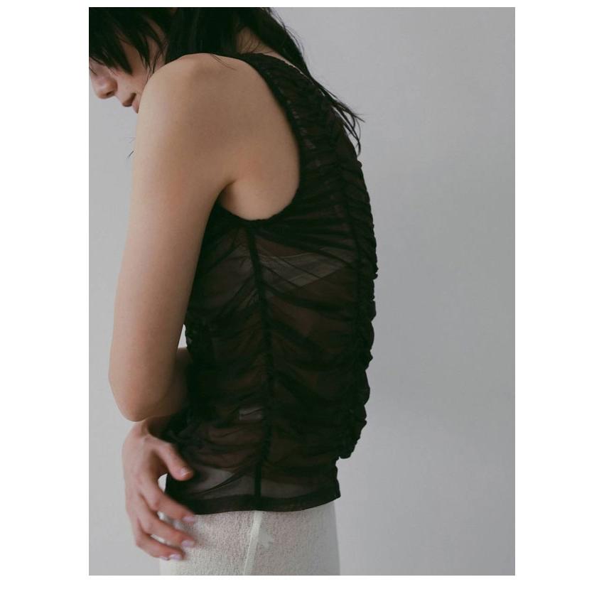 anuke（アンヌーク） anuke 2026springsummer トップス Tulle Gather