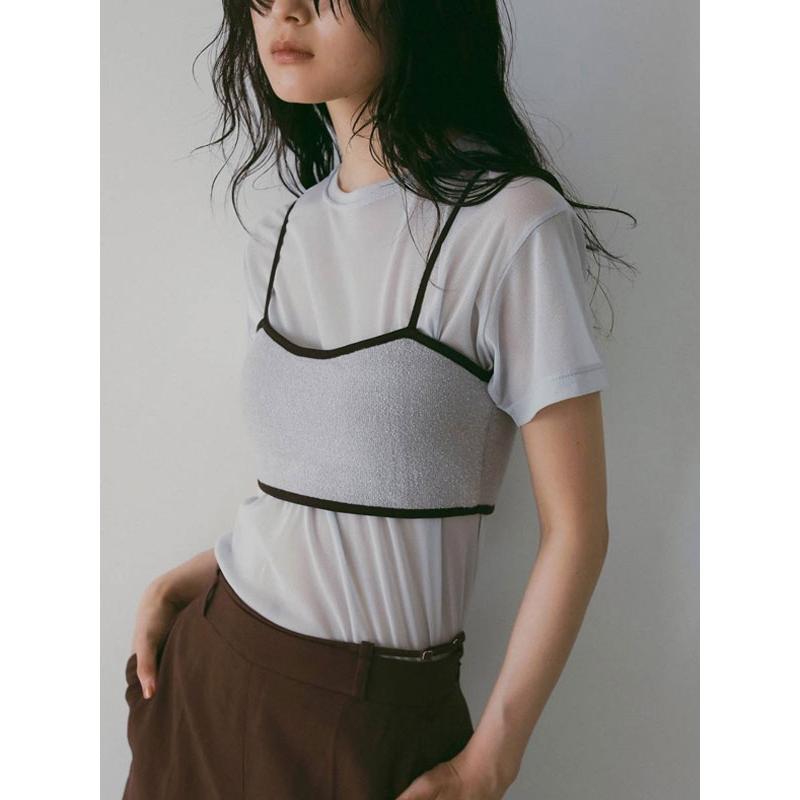 anuke＊トップス anuke（アンヌーク） anuke 2026springsummer トップス Sheer Tulle T