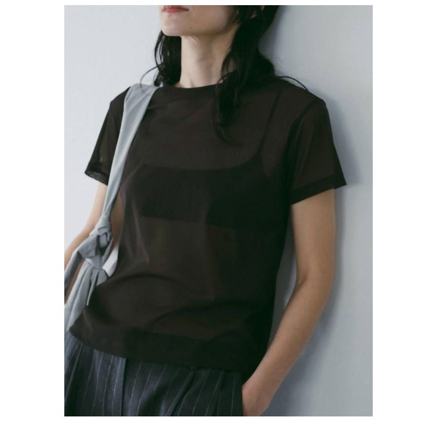 anuke（アンヌーク） anuke 2026springsummer トップス Sheer Tulle T