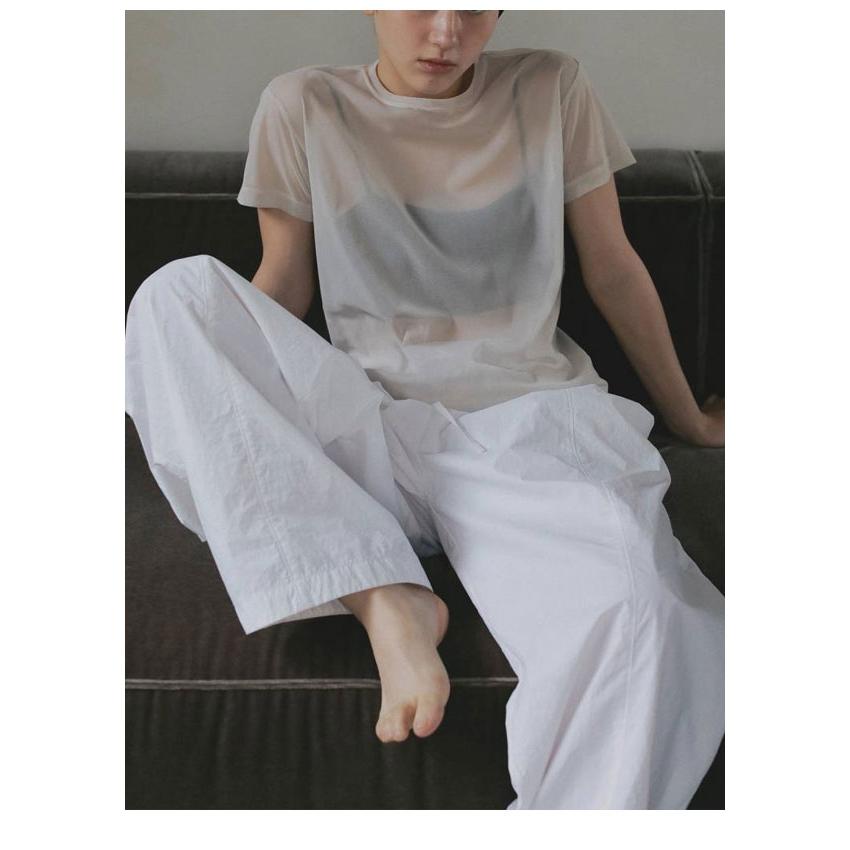 anuke（アンヌーク） anuke 2026springsummer トップス Sheer Tulle T