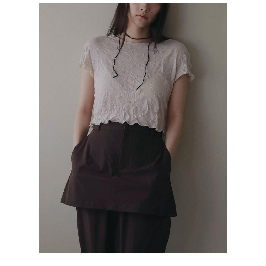 anuke（アンヌーク） anuke 2026Prefall トップス Mellow Short Tops